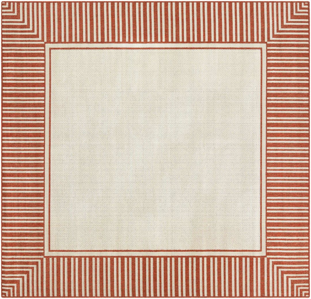 Redby Modern Style Beige And Rust Outdoor Area Rug
