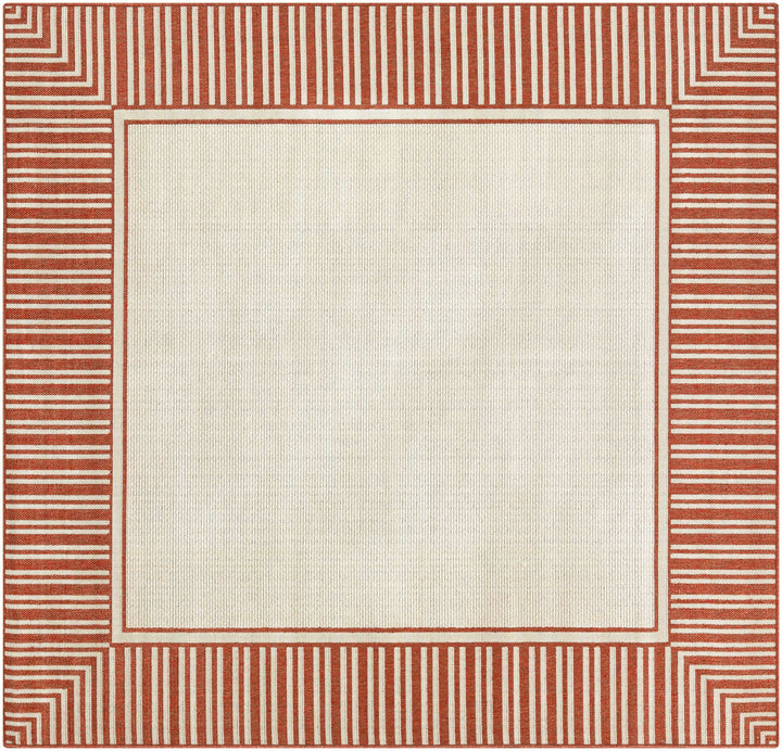 Redby Modern Style Beige And Rust Outdoor Area Rug