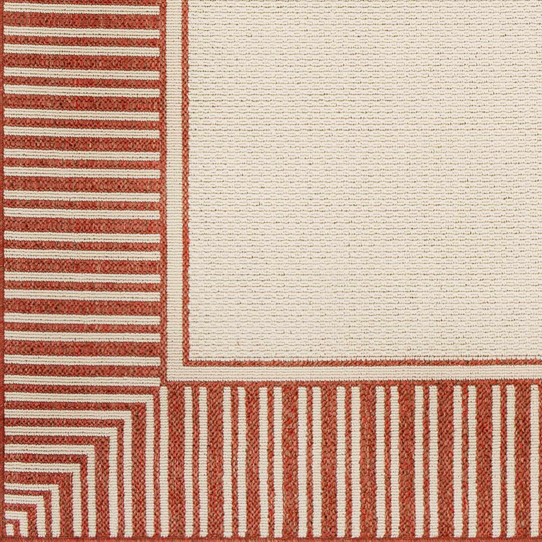 Redby Modern Style Beige And Rust Outdoor Area Rug