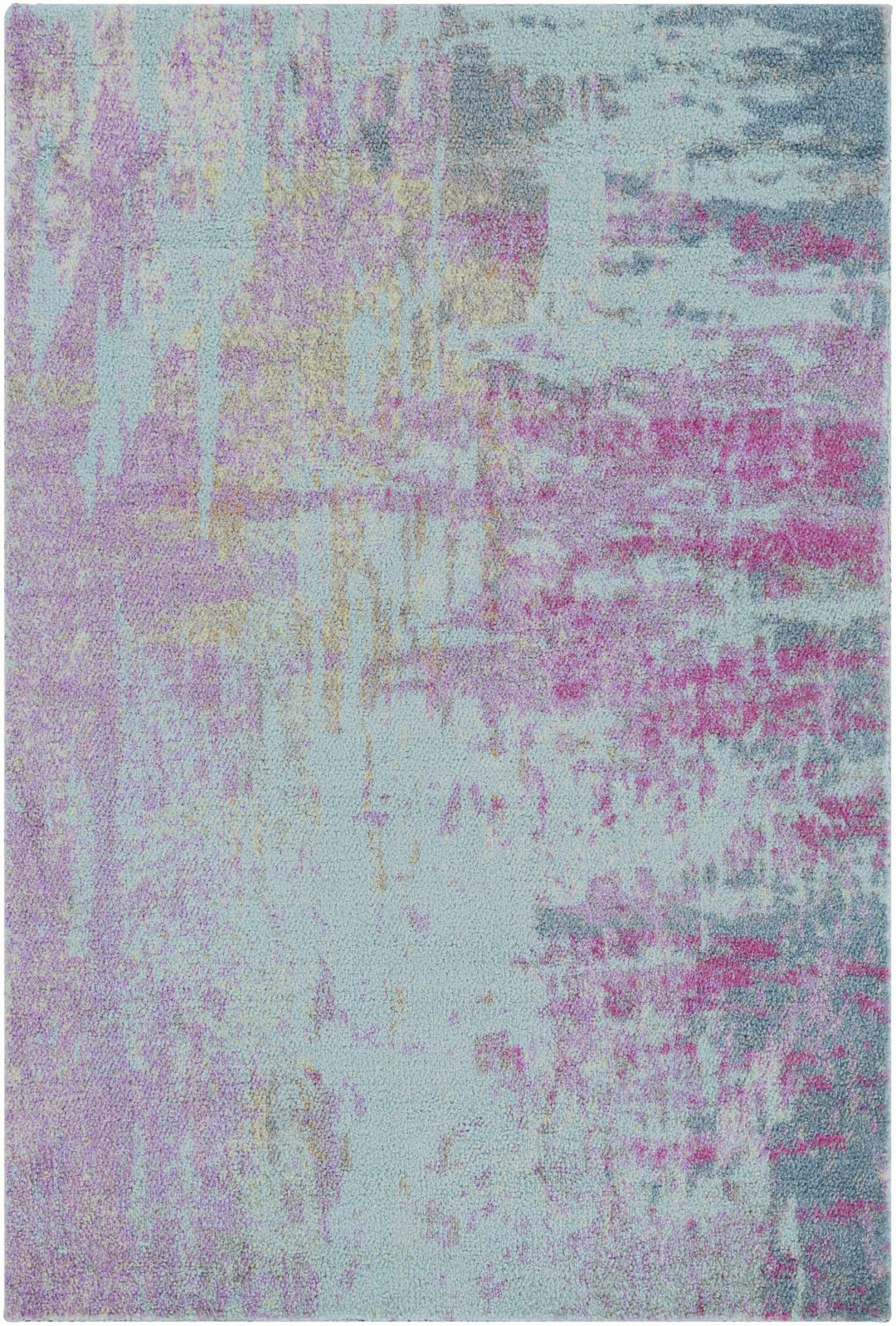 Redland Modern Abstract Design Purple And Teal Area Rug - The Rug Decor