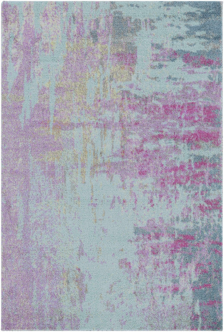 Redland Modern Abstract Design Purple And Teal Area Rug - The Rug Decor