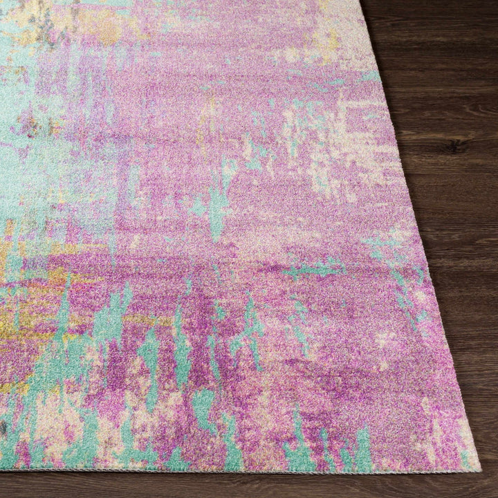 Redland Modern Abstract Design Purple And Teal Area Rug - The Rug Decor
