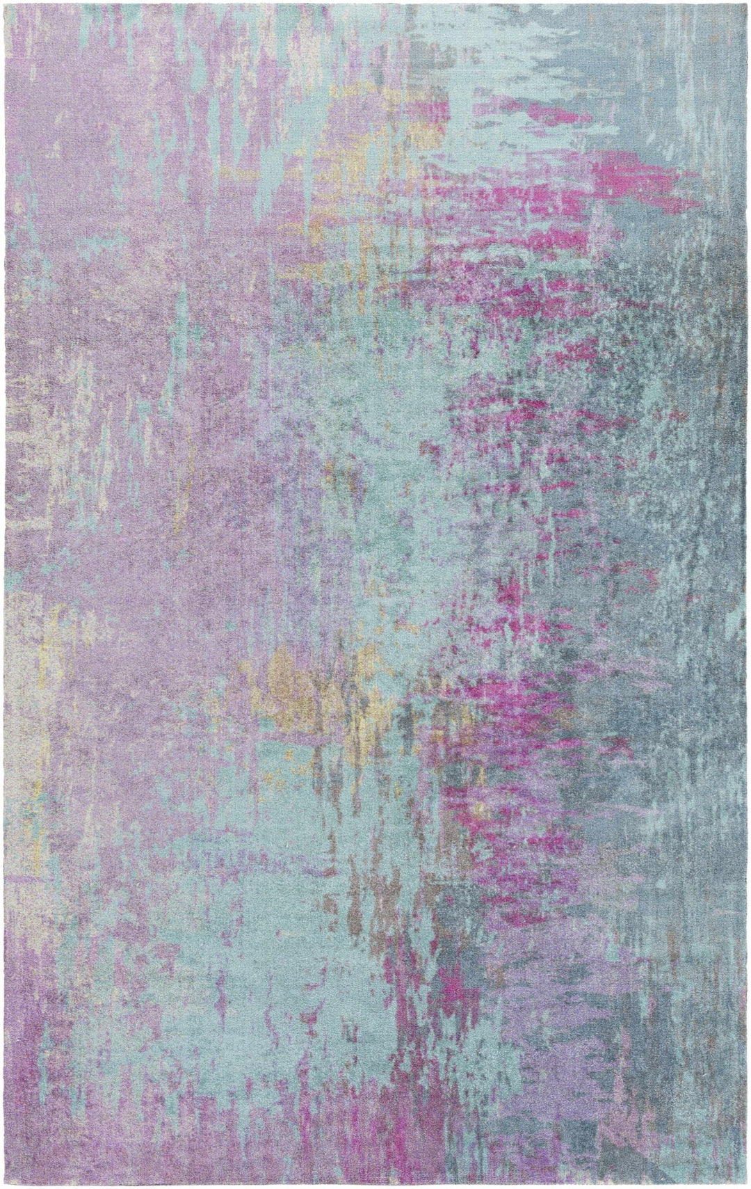 Redland Modern Abstract Design Purple And Teal Area Rug - The Rug Decor