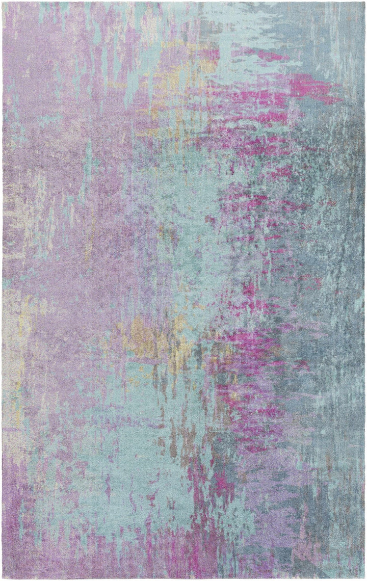 Redland Modern Abstract Design Purple And Teal Area Rug - The Rug Decor