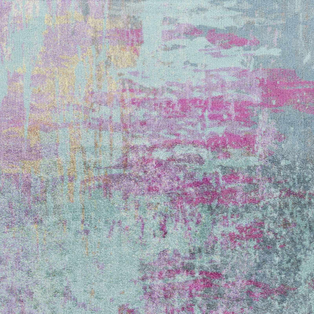 Redland Modern Abstract Design Purple And Teal Area Rug - The Rug Decor