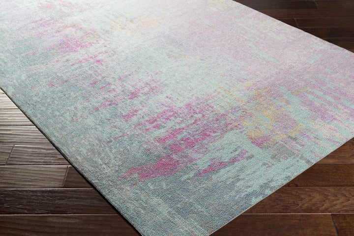 Redland Modern Abstract Design Purple And Teal Area Rug - The Rug Decor