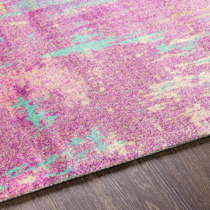 Redland Modern Abstract Design Purple And Teal Area Rug - The Rug Decor