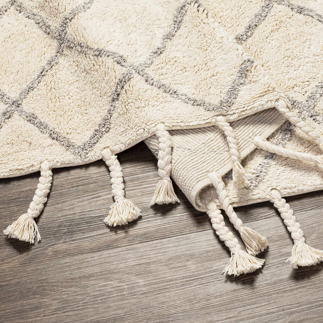 Redlands Modern Geometrical Ivory Hand Woven Area Rug - The Rug Decor