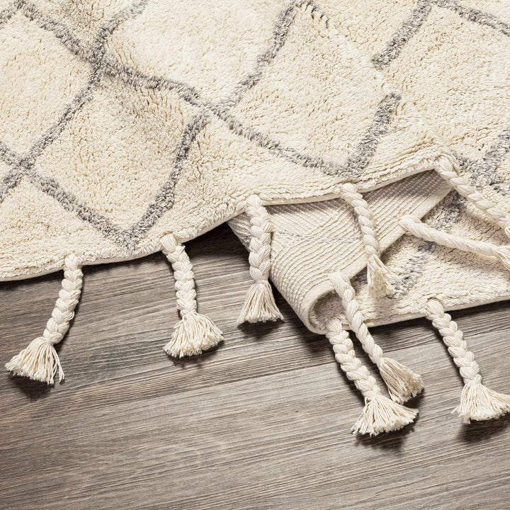 Redlands Modern Geometrical Ivory Hand Woven Area Rug - The Rug Decor