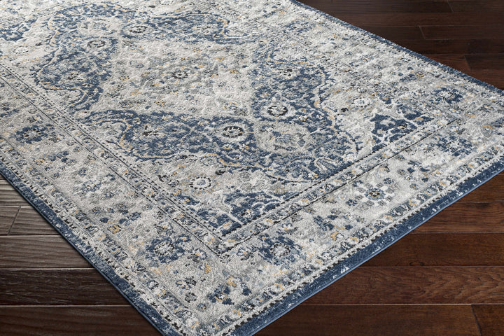 Redmond Traditional Beige, Gray & Navy Area Rug