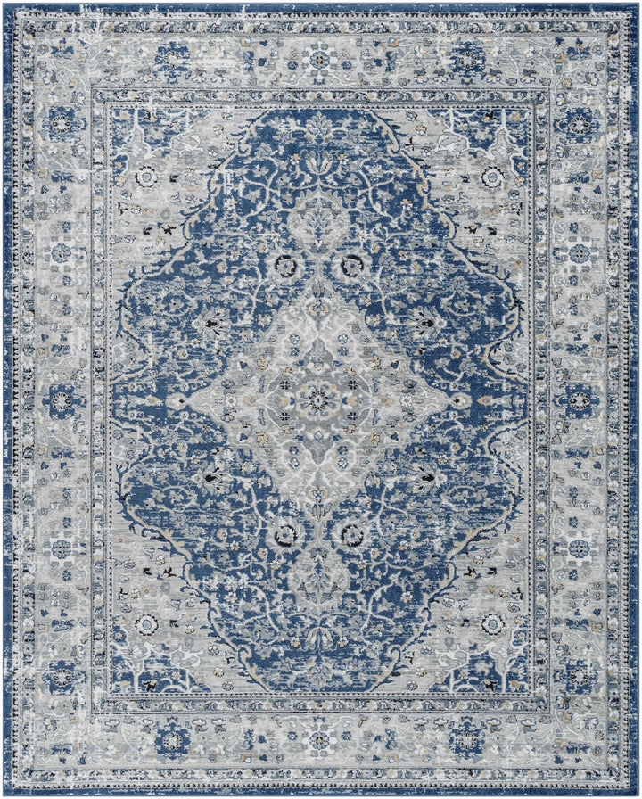 Redmond Traditional Beige, Gray & Navy Area Rug
