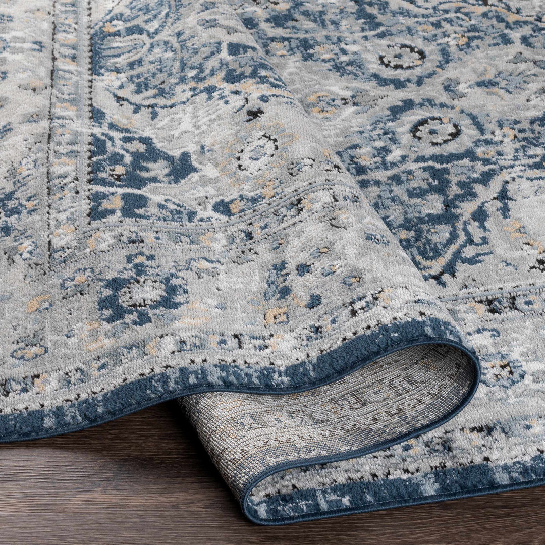 Redmond Traditional Beige, Gray & Navy Area Rug