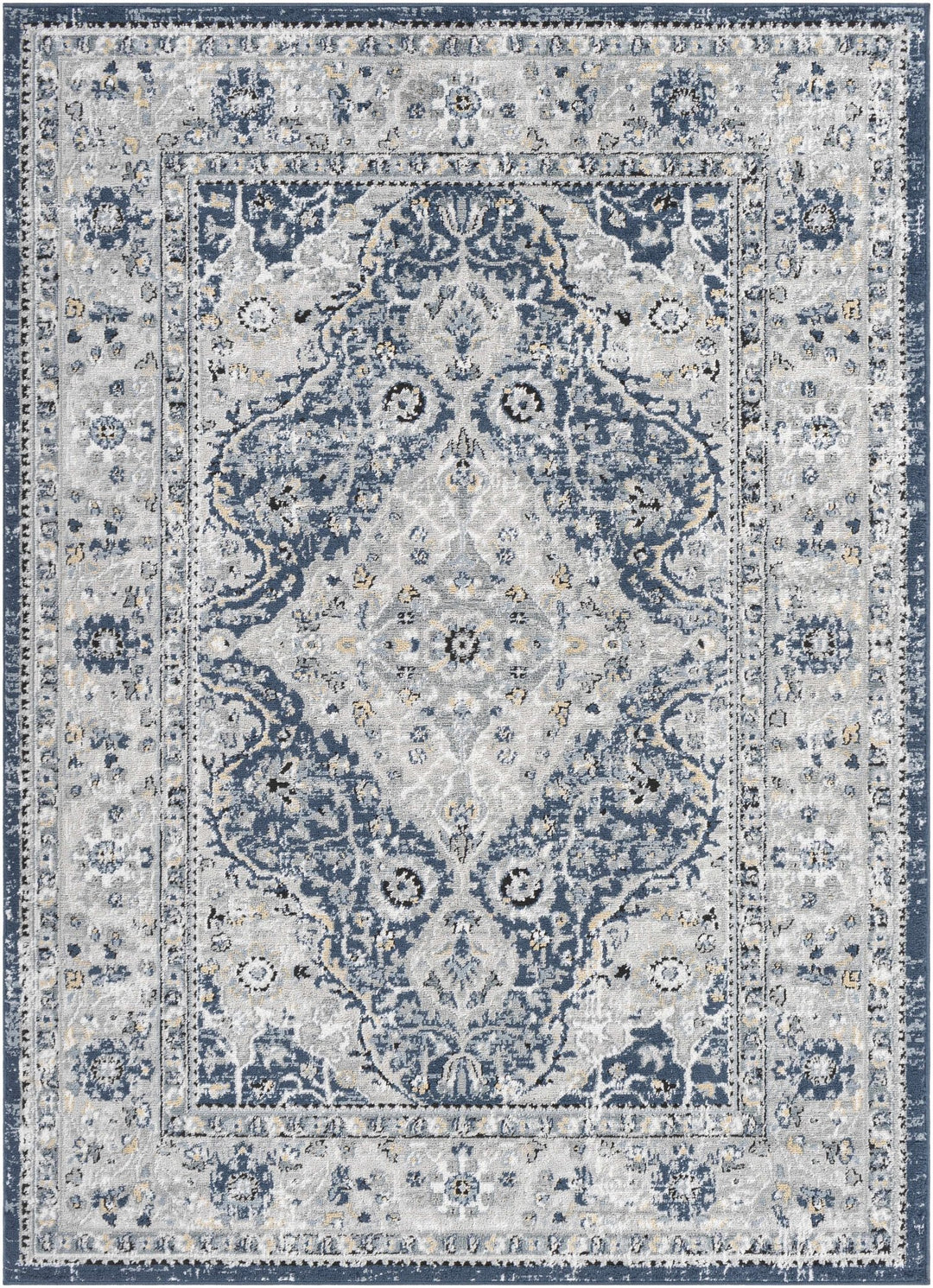 Redmond Traditional Beige, Gray & Navy Area Rug - The Rug Decor