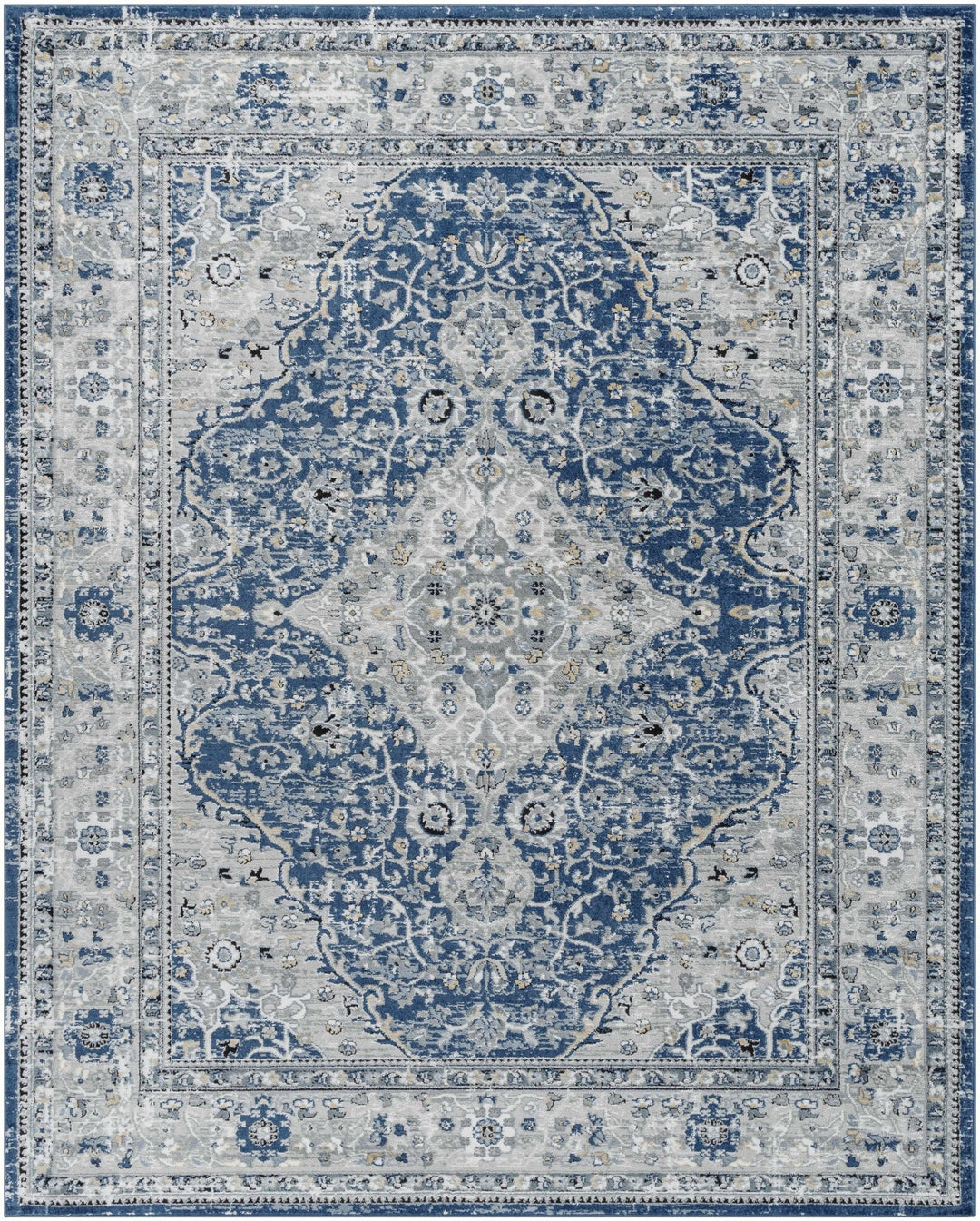 Redmond Traditional Beige, Gray & Navy Area Rug - The Rug Decor
