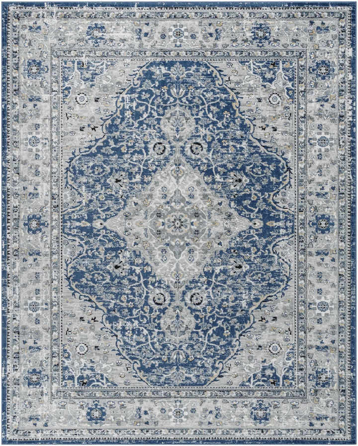 Redmond Traditional Beige, Gray & Navy Area Rug - The Rug Decor