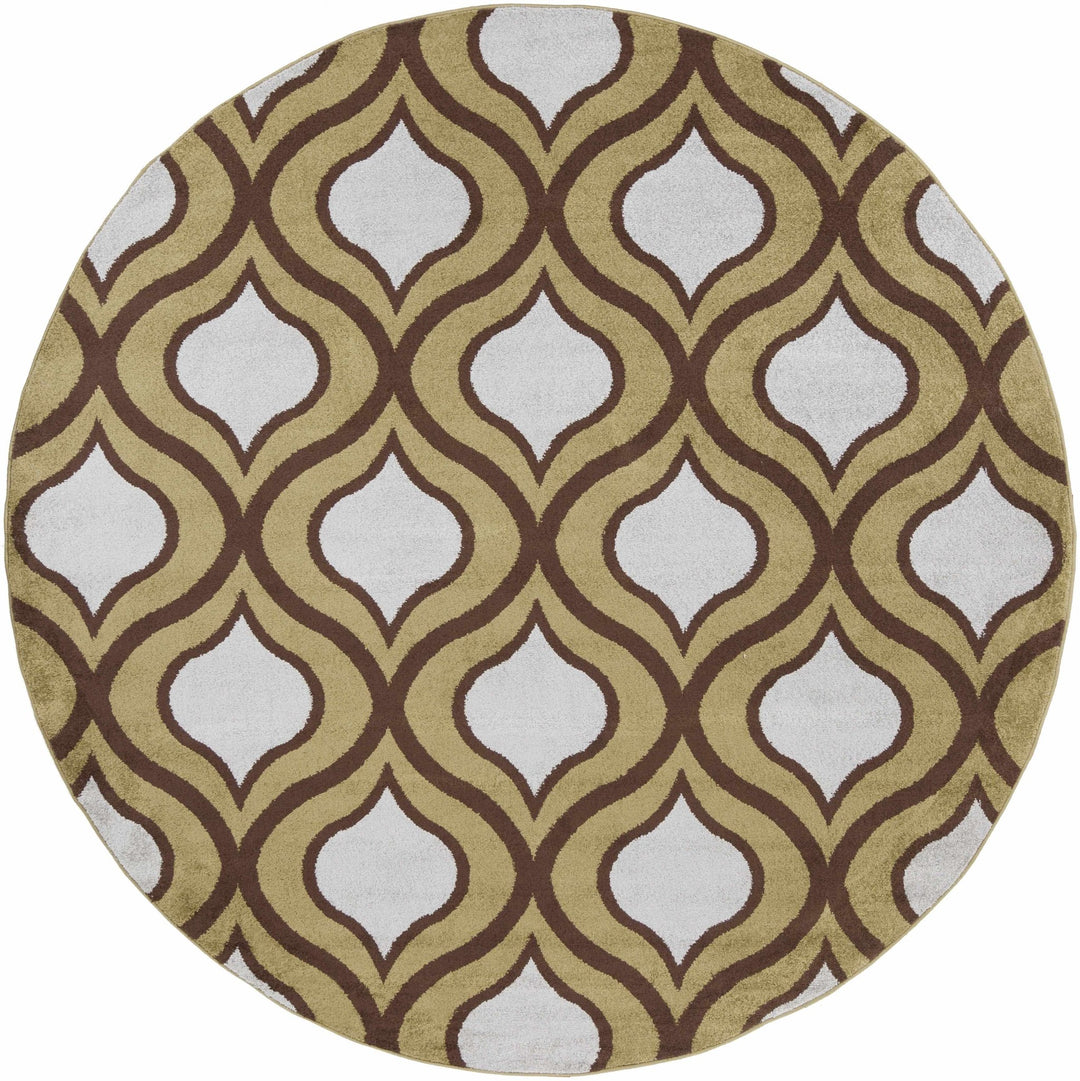 Reeders Modern Geometric Design Olive And Brown Area Rug - The Rug Decor