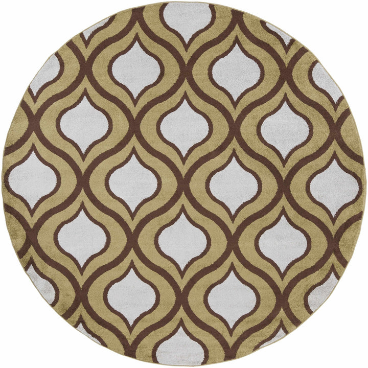 Reeders Modern Geometric Design Olive And Brown Area Rug - The Rug Decor
