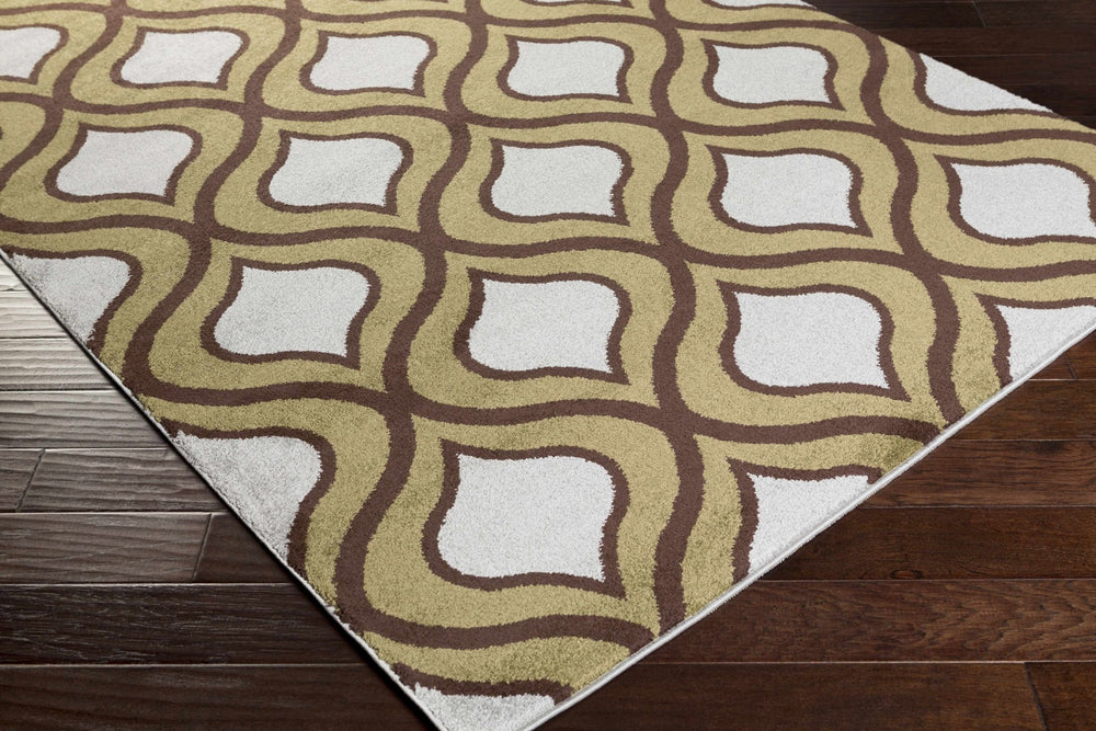 Reeders Modern Geometric Design Olive And Brown Area Rug - The Rug Decor