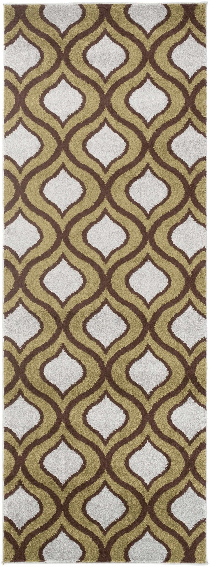 Reeders Modern Geometric Design Olive And Brown Area Rug - The Rug Decor