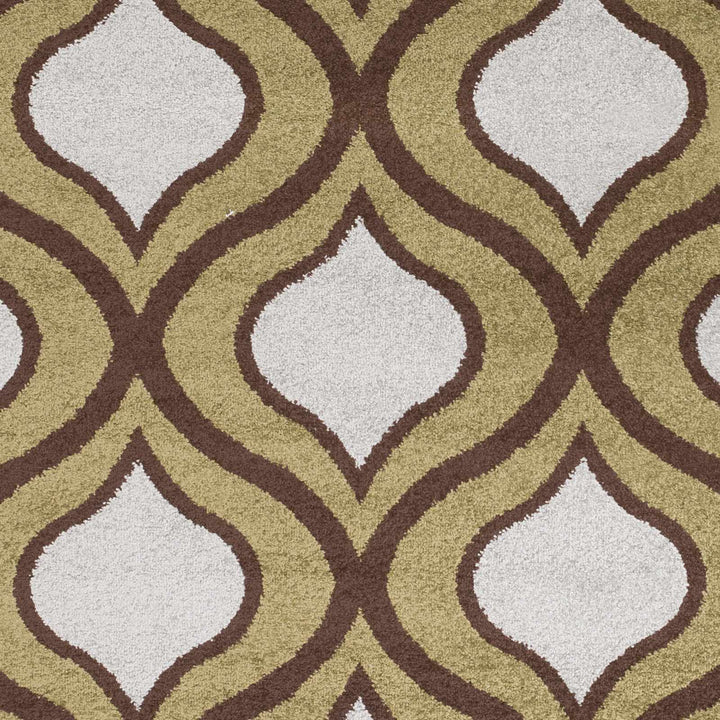 Reeders Modern Geometric Design Olive And Brown Area Rug - The Rug Decor