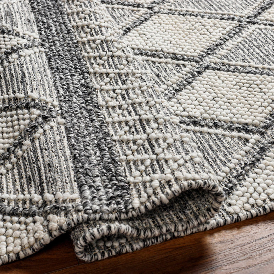 Rehn Bohemian Style Ivory And Black Hand Woven Rug - The Rug Decor