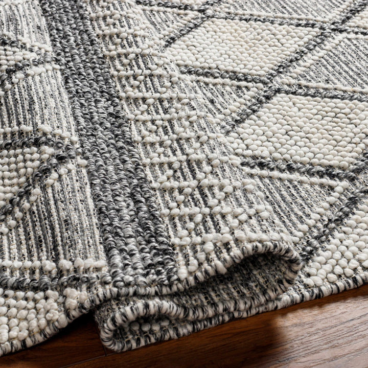 Rehn Bohemian Style Ivory And Black Hand Woven Rug - The Rug Decor