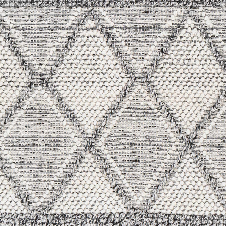 Rehn Bohemian Style Ivory And Black Hand Woven Rug - The Rug Decor