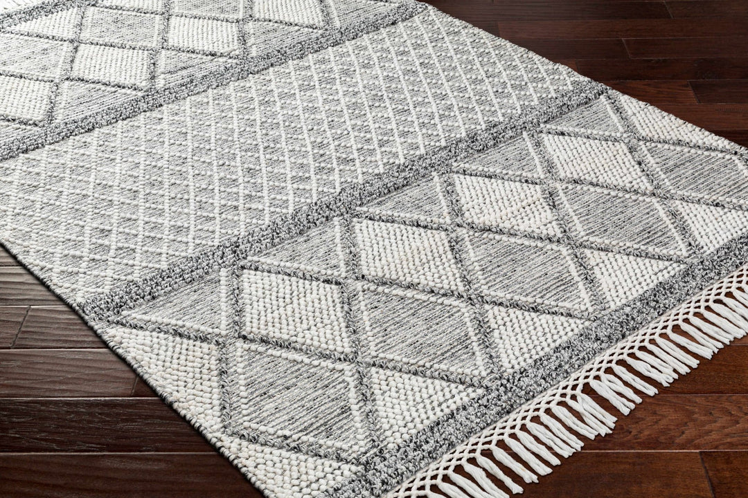 Rehn Bohemian Style Ivory And Black Hand Woven Rug - The Rug Decor