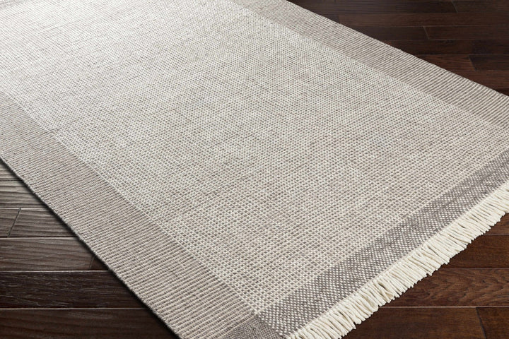 Reliance Modern Beige Grid Design Wool Rug - The Rug Decor
