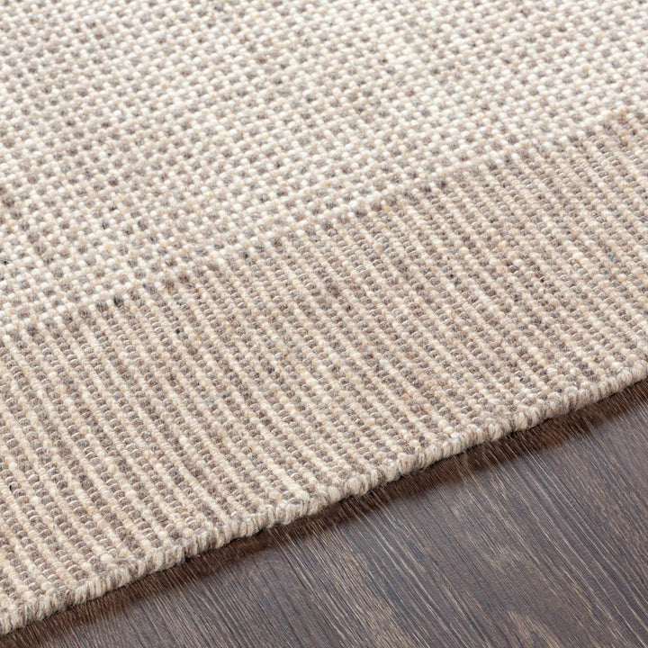 Reliance Modern Beige Grid Design Wool Rug - The Rug Decor