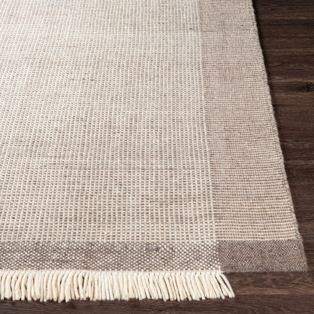 Reliance Modern Beige Grid Design Wool Rug - The Rug Decor