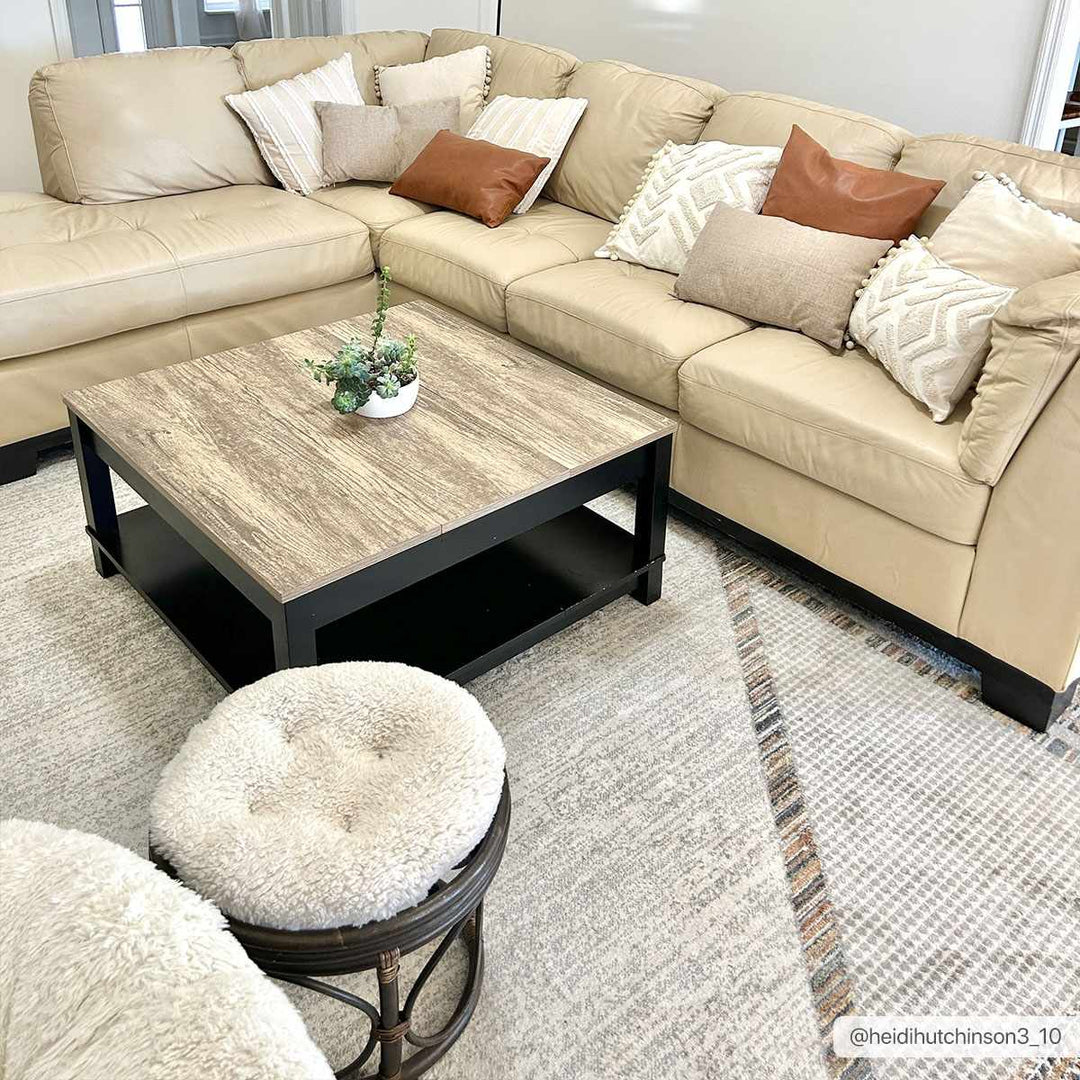 Remy Contemporary Gray And Beige Rug - The Rug Decor