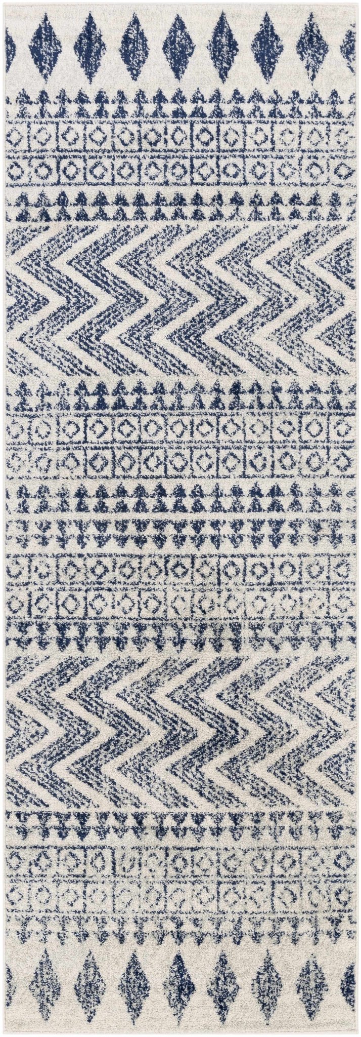 Renick Modern Style Blue And Ivory Area Rug - The Rug Decor