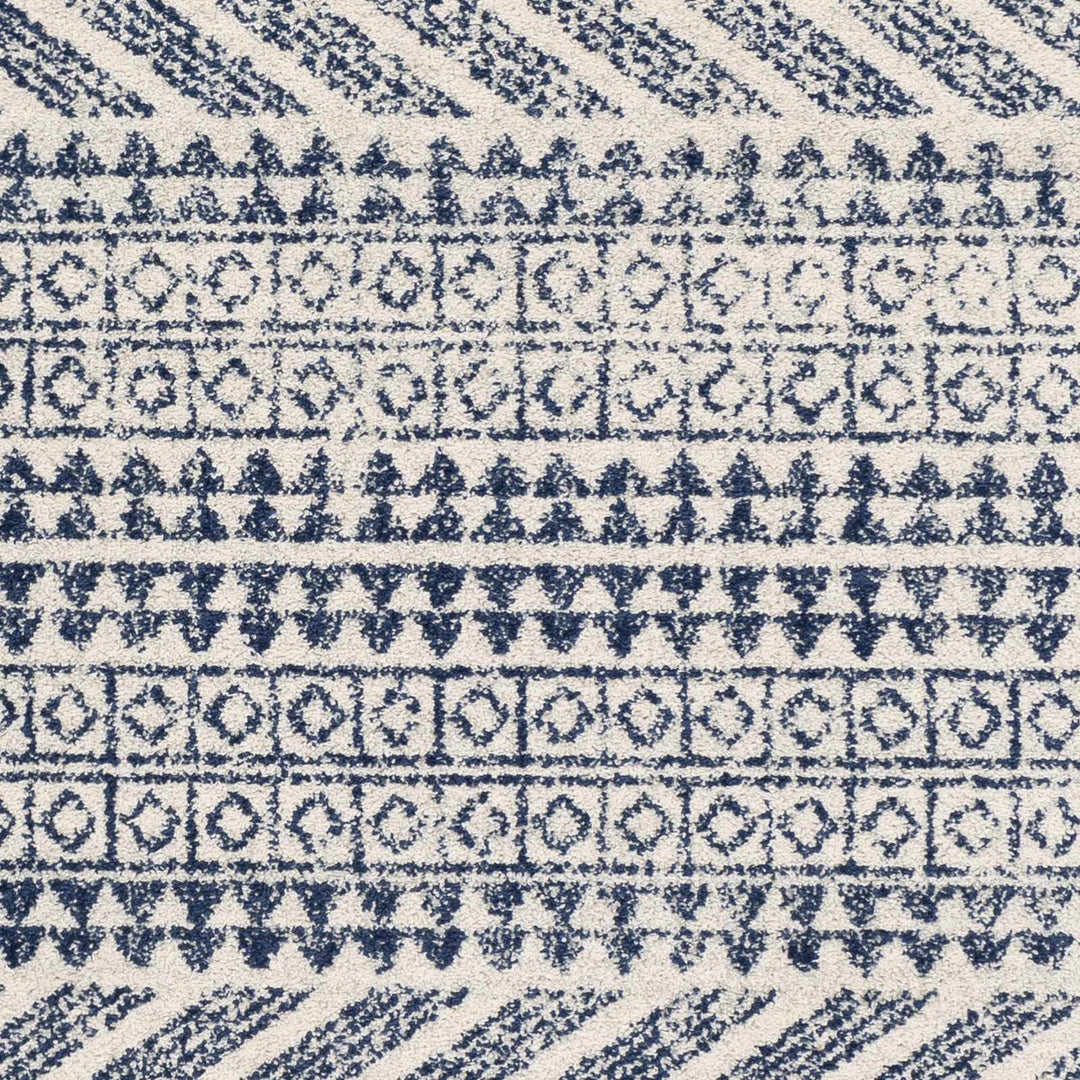 Renick Modern Style Blue And Ivory Area Rug - The Rug Decor