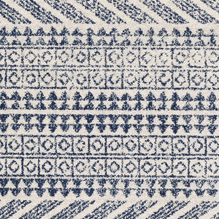 Renick Modern Style Blue And Ivory Area Rug - The Rug Decor