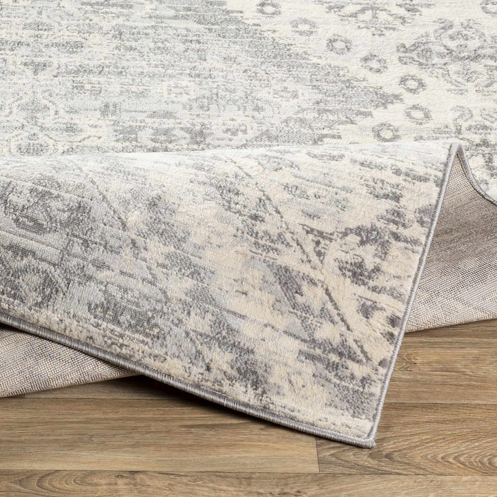 Renton Ivory And Gray Modern Geometrical Area Rug