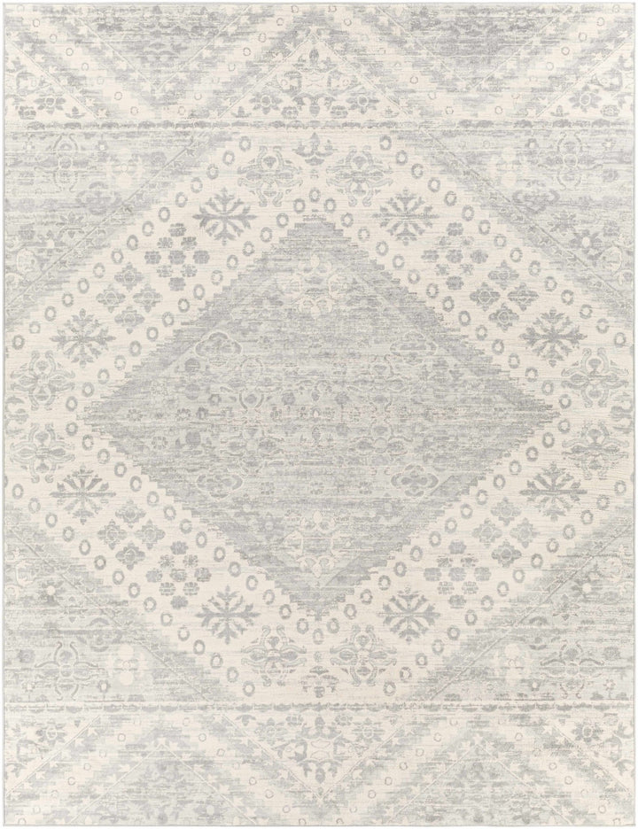 Renton Ivory And Gray Modern Geometrical Area Rug - The Rug Decor