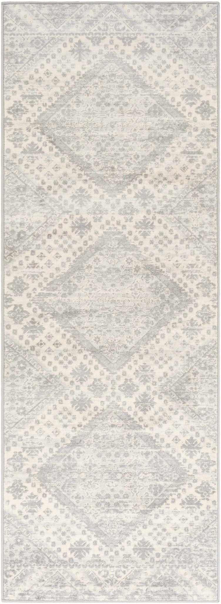 Renton Ivory And Gray Modern Geometrical Area Rug - The Rug Decor