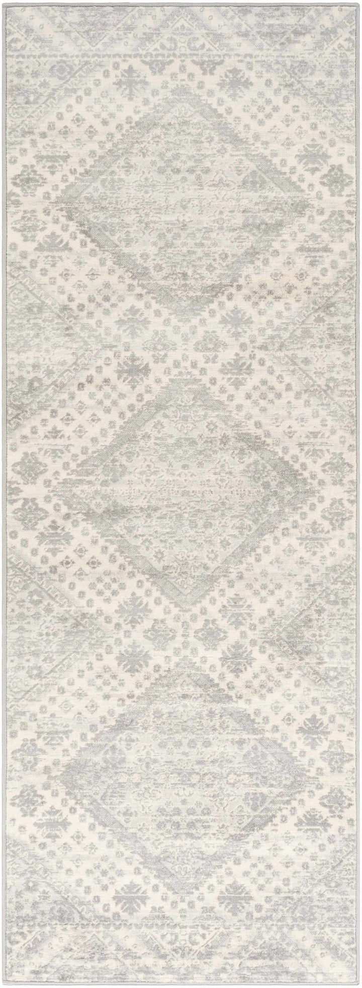 Renton Ivory And Gray Modern Geometrical Area Rug - The Rug Decor