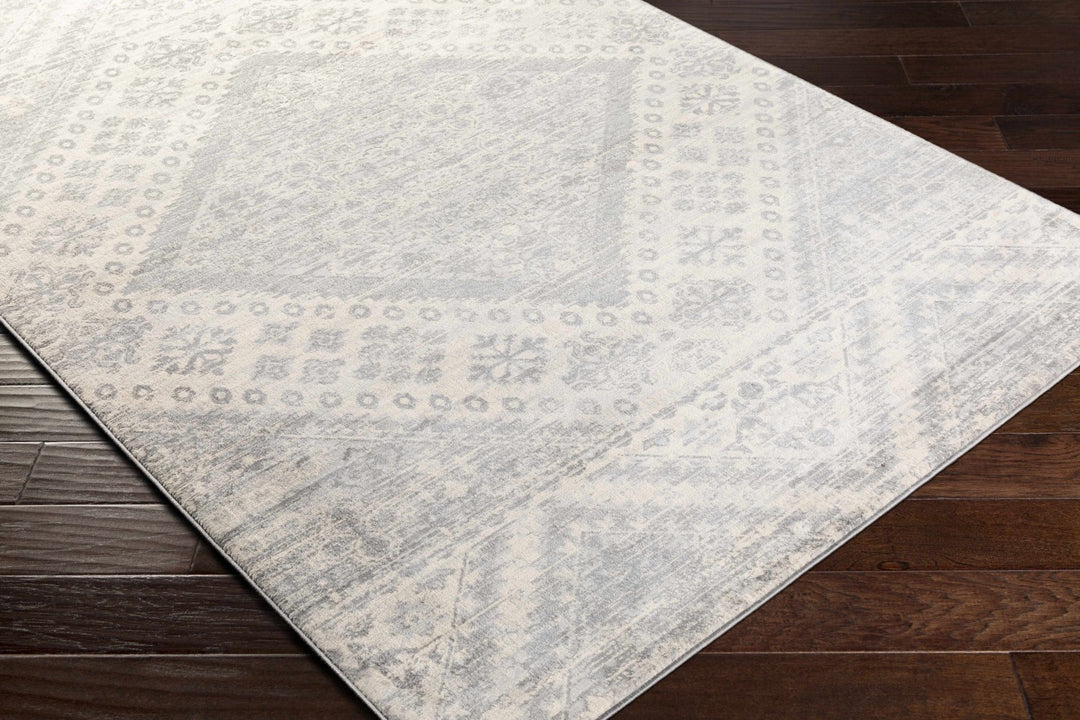 Renton Ivory And Gray Modern Geometrical Area Rug - The Rug Decor