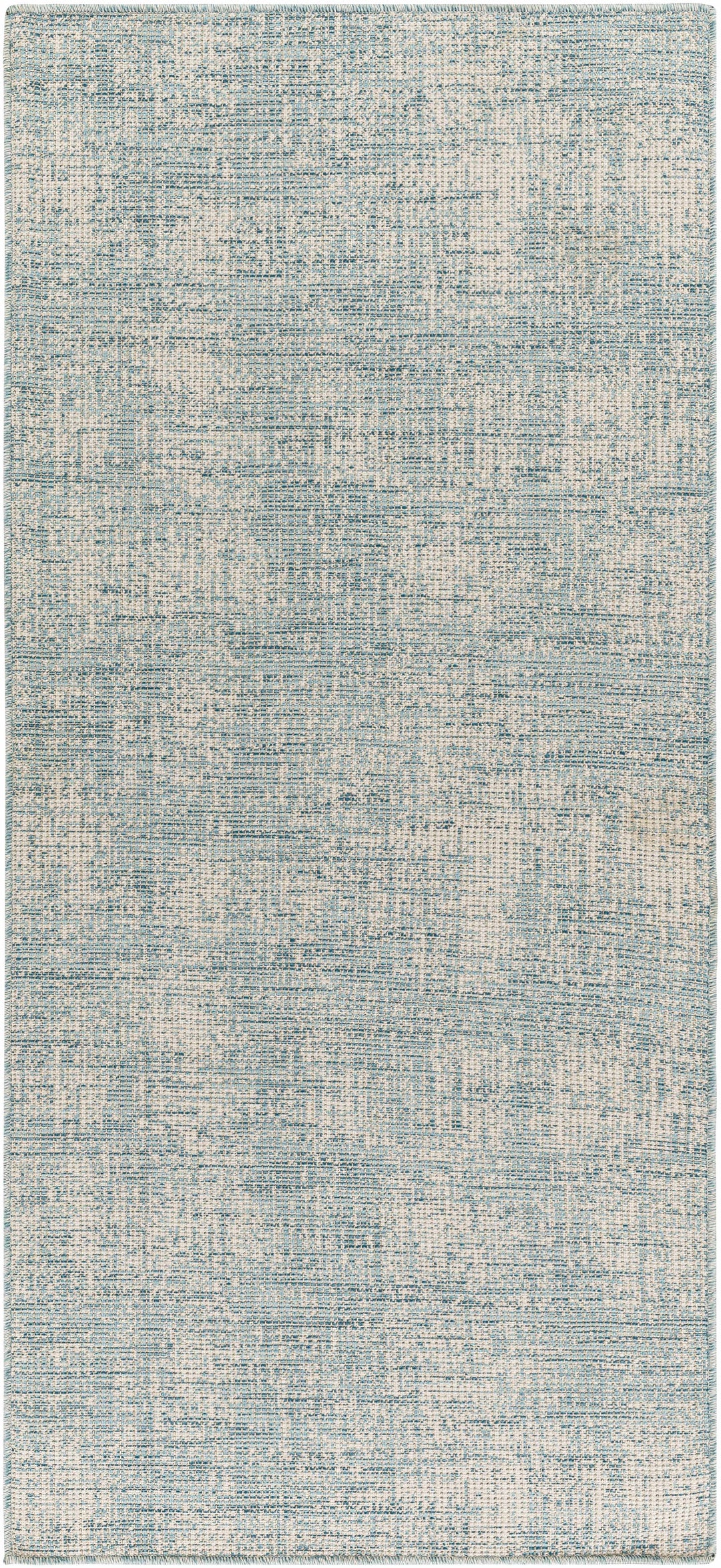 Rhea Contemporary Style Teal And Ivory Rug