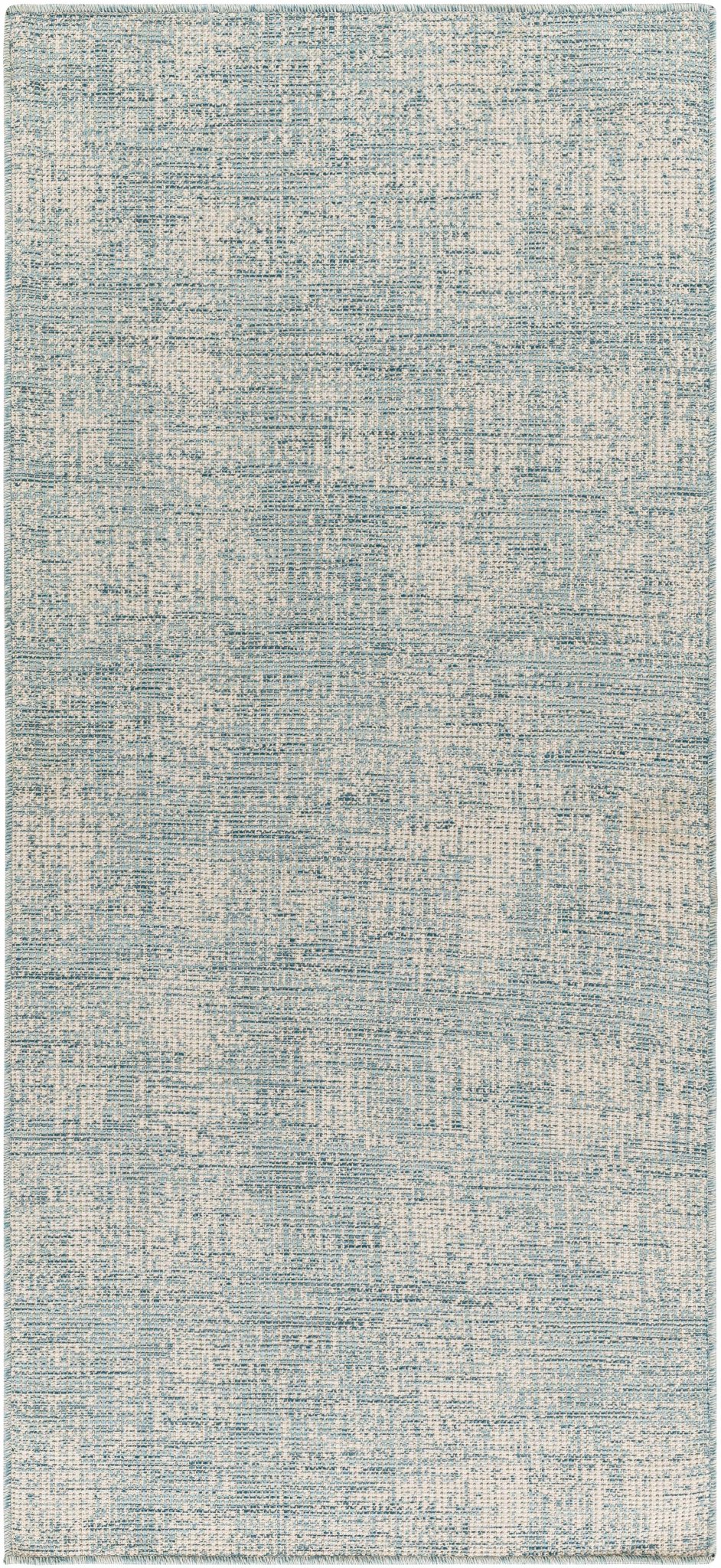 Rhea Contemporary Style Teal And Ivory Rug - The Rug Decor