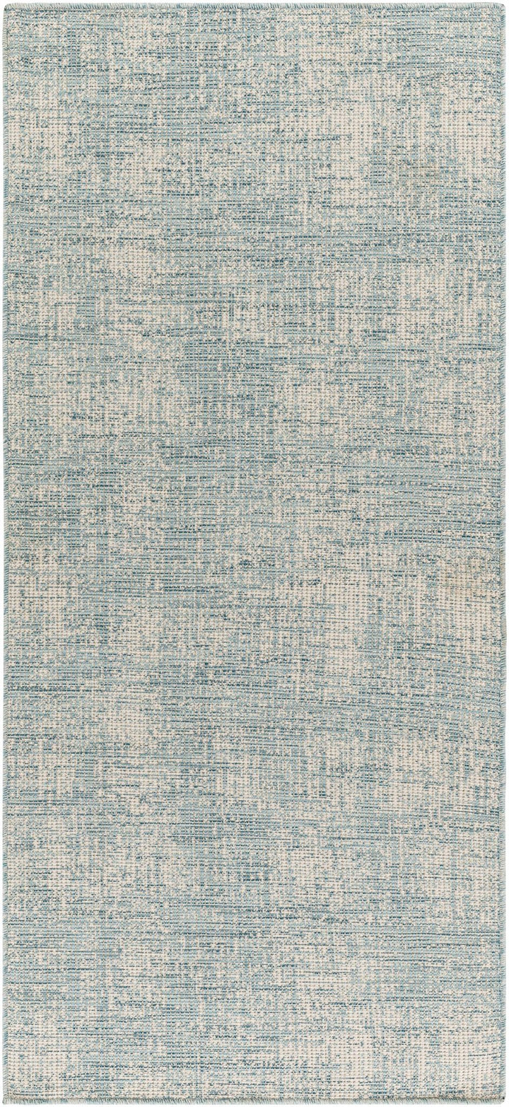 Rhea Contemporary Style Teal And Ivory Rug - The Rug Decor