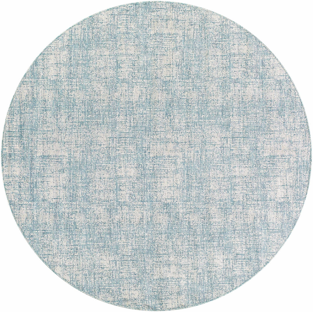 Rhea Contemporary Style Teal And Ivory Rug - The Rug Decor