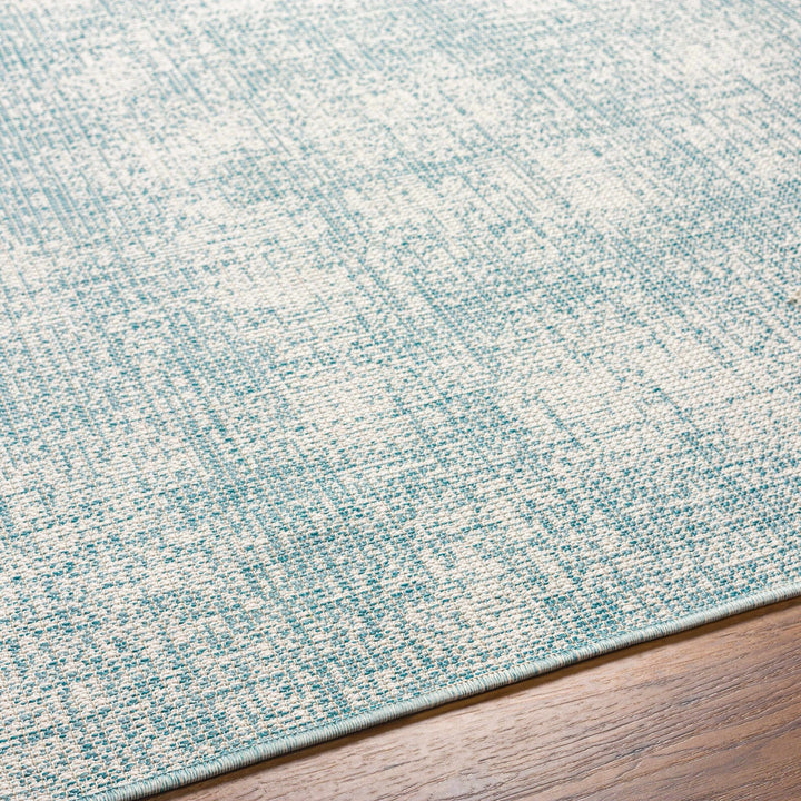 Rhea Contemporary Style Teal And Ivory Rug - The Rug Decor