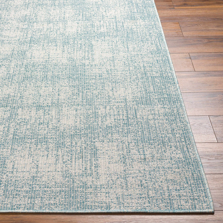 Rhea Contemporary Style Teal And Ivory Rug - The Rug Decor