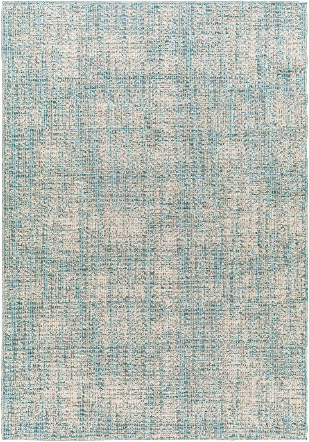 Rhea Contemporary Style Teal And Ivory Rug - The Rug Decor
