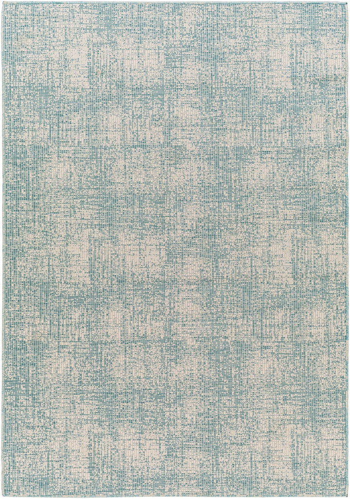 Rhea Contemporary Style Teal And Ivory Rug - The Rug Decor