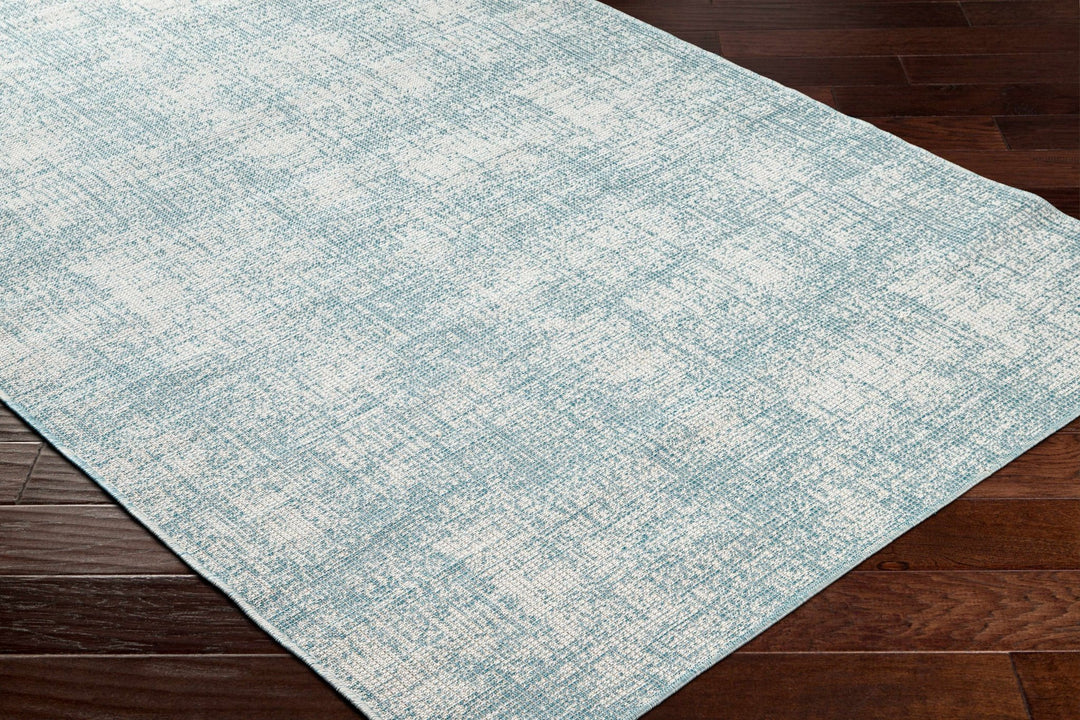 Rhea Contemporary Style Teal And Ivory Rug - The Rug Decor