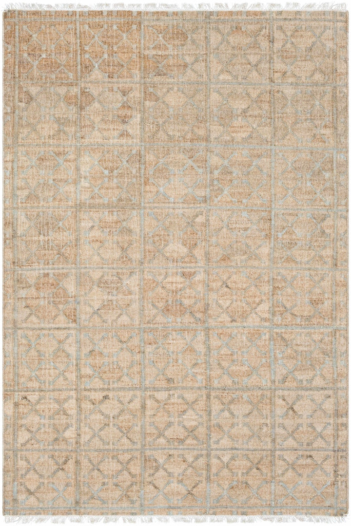 Rice Dusty Sage Contemporary Tan Jute Rug - The Rug Decor